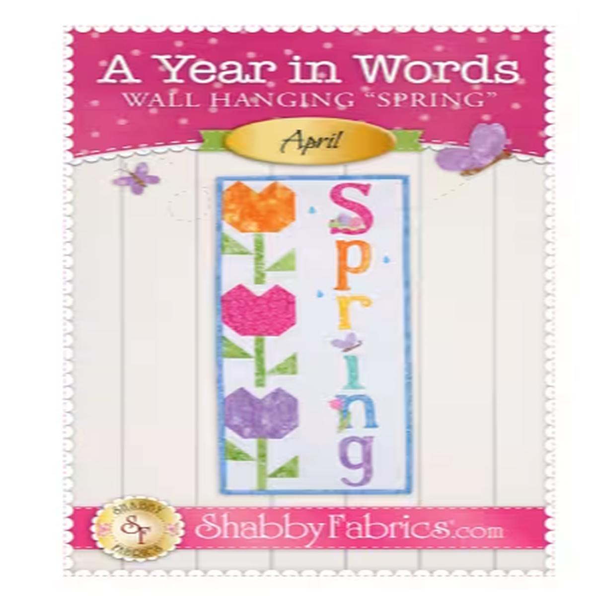 A Year in Words Wall Hangings - Spring - April