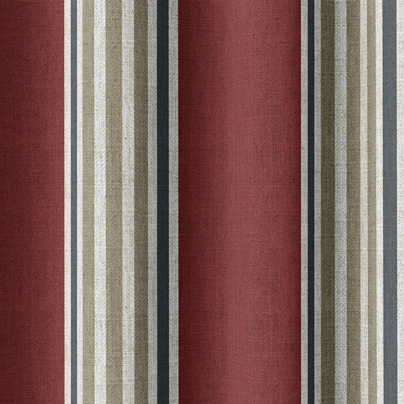 'Jam Earth' Fabric by the Metre (Deep Red/ Beige)