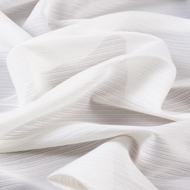 'Malabar' Fabric by the Metre (Chiffon White)
