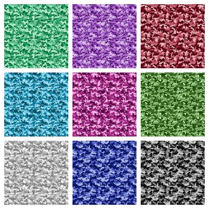 Vibrant Camouflage Collection - 1/2 Yard Bundle