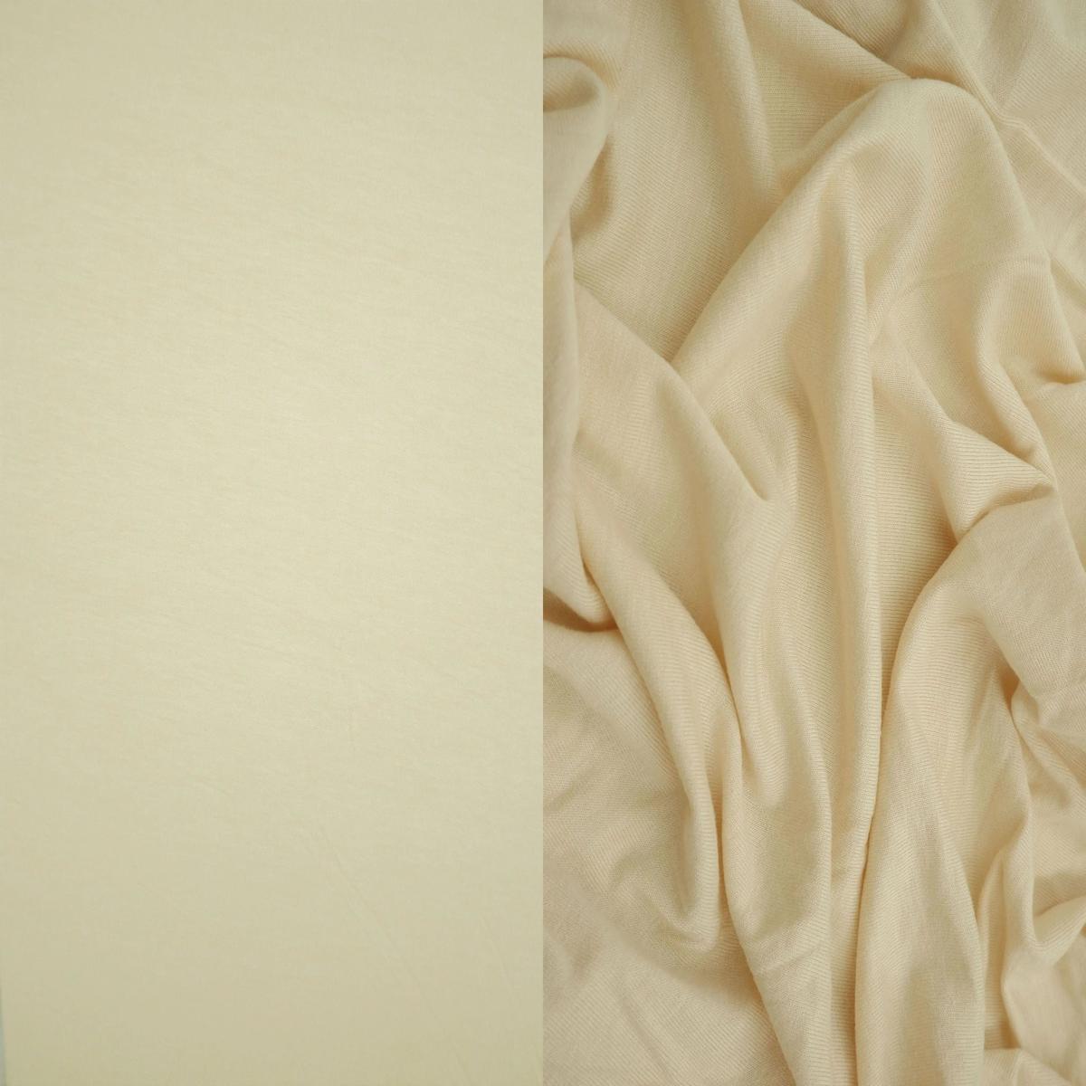 Washed Solid Stretch Knit Fabric - KNT3732 - VANILLA
