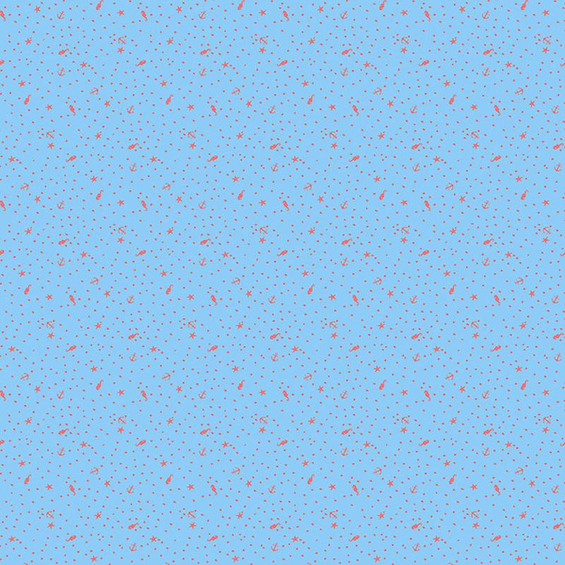 Tula Pink Zuma Glitter Litter Aqua Marine PWTP125.AquaMarine Cotton Woven Fabric