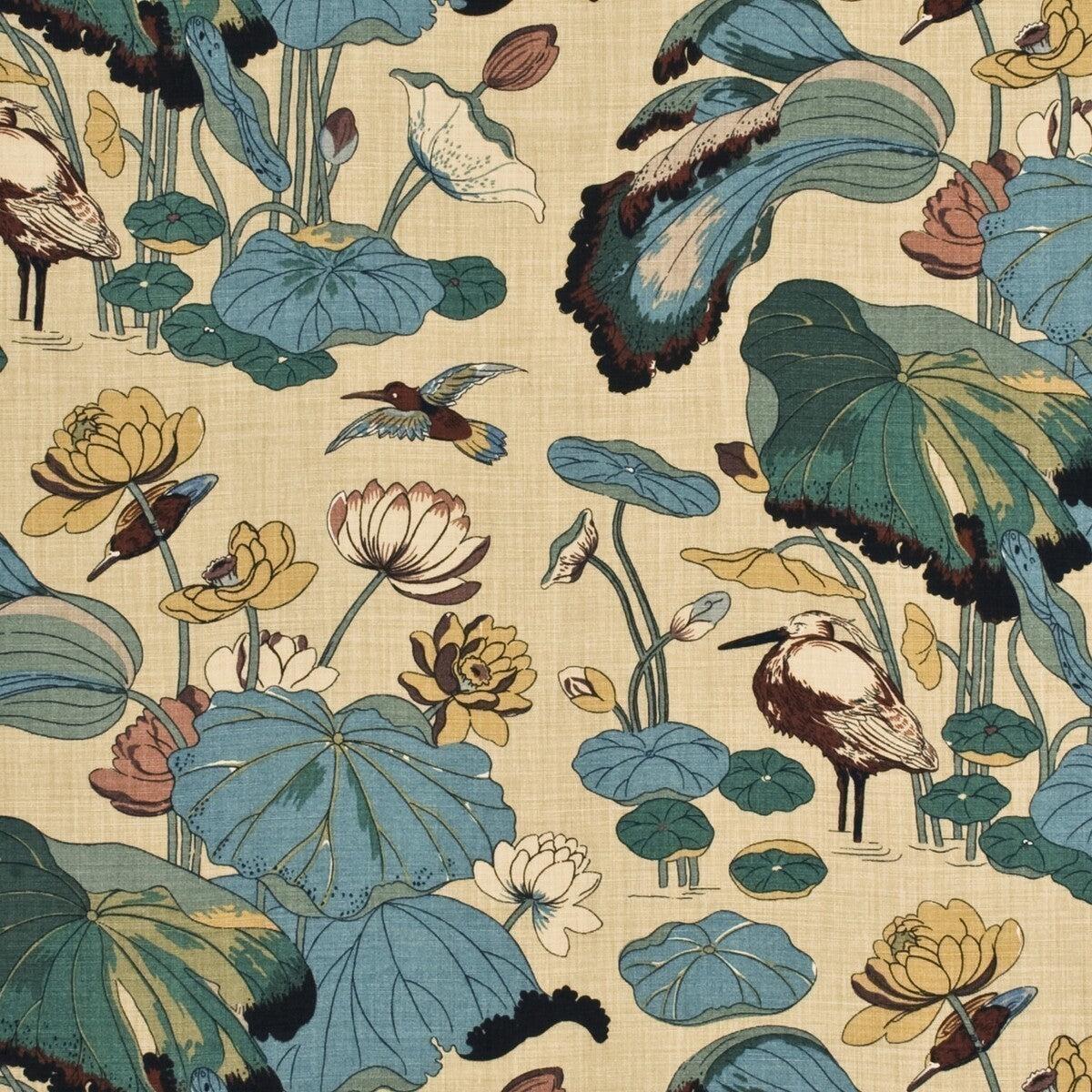 2002172.4.0 NYMPHEUS PRINT STRAW - LEE JOFA Fabric - YARD