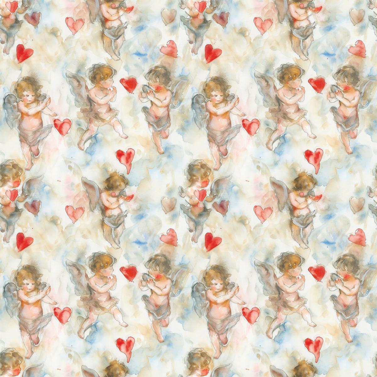 Valentines Cupids Pattern 6 Quilting Cotton Fabric