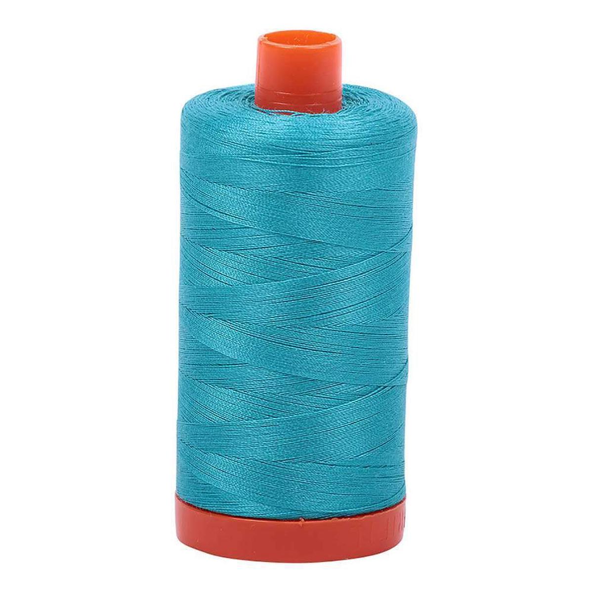 Turquoise 50wt Aurifil 100% Cotton Mako Thread Large Spool 1,422 yards