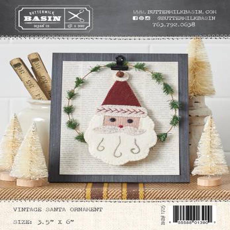 Vintage Santa Ornament Wool Kit