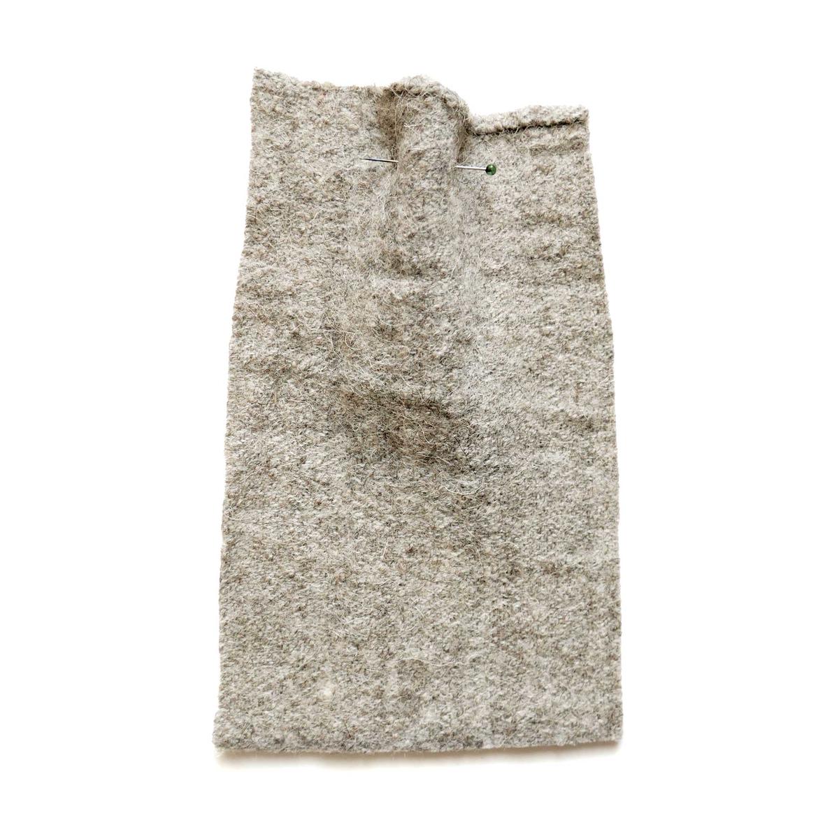 Wool Khadi Herringbone - Stone