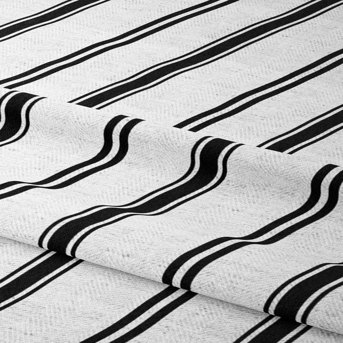 'Dovecotes' Fabric by the Yard (Black & White)