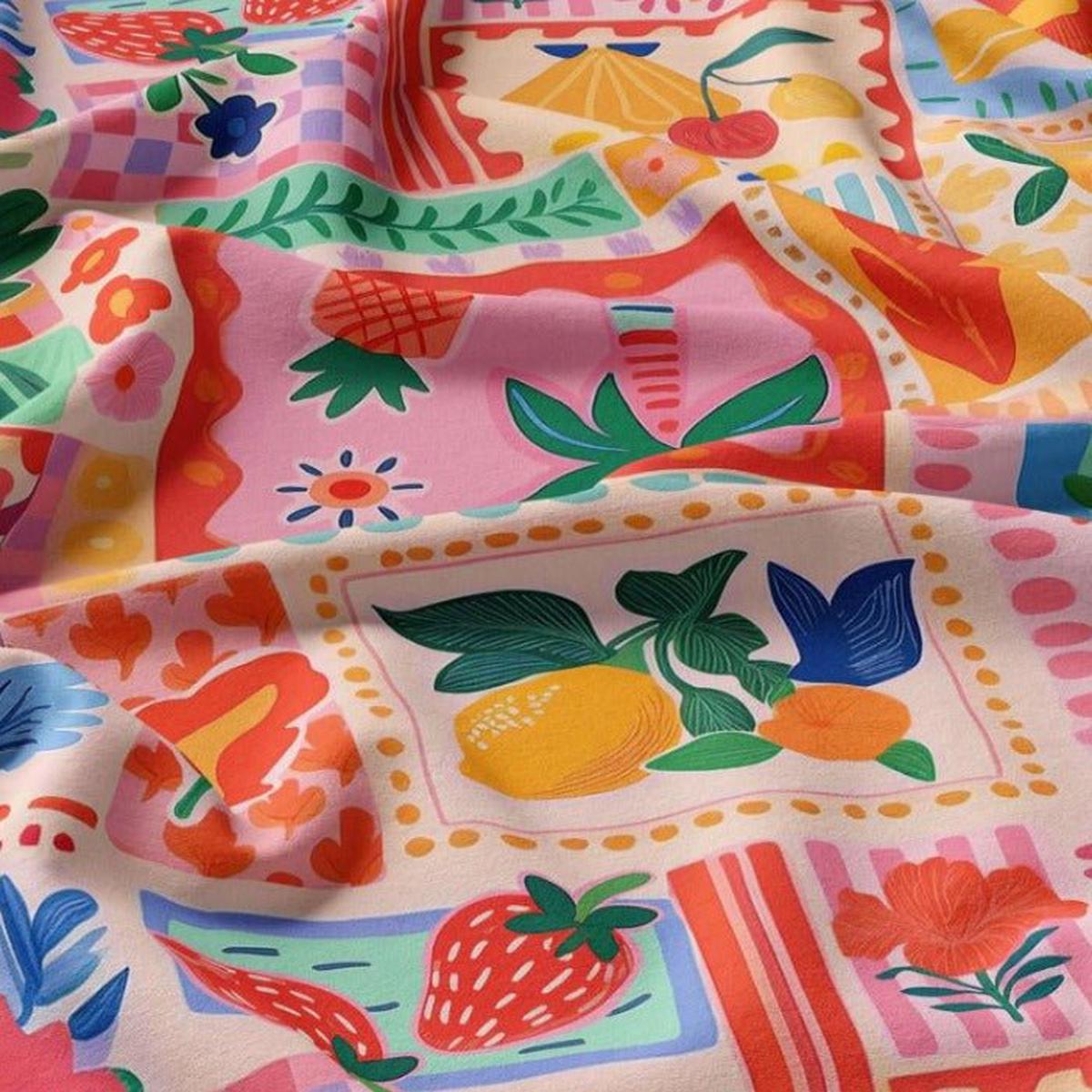 100% viscose fabric - sunny Spain 125 g/m