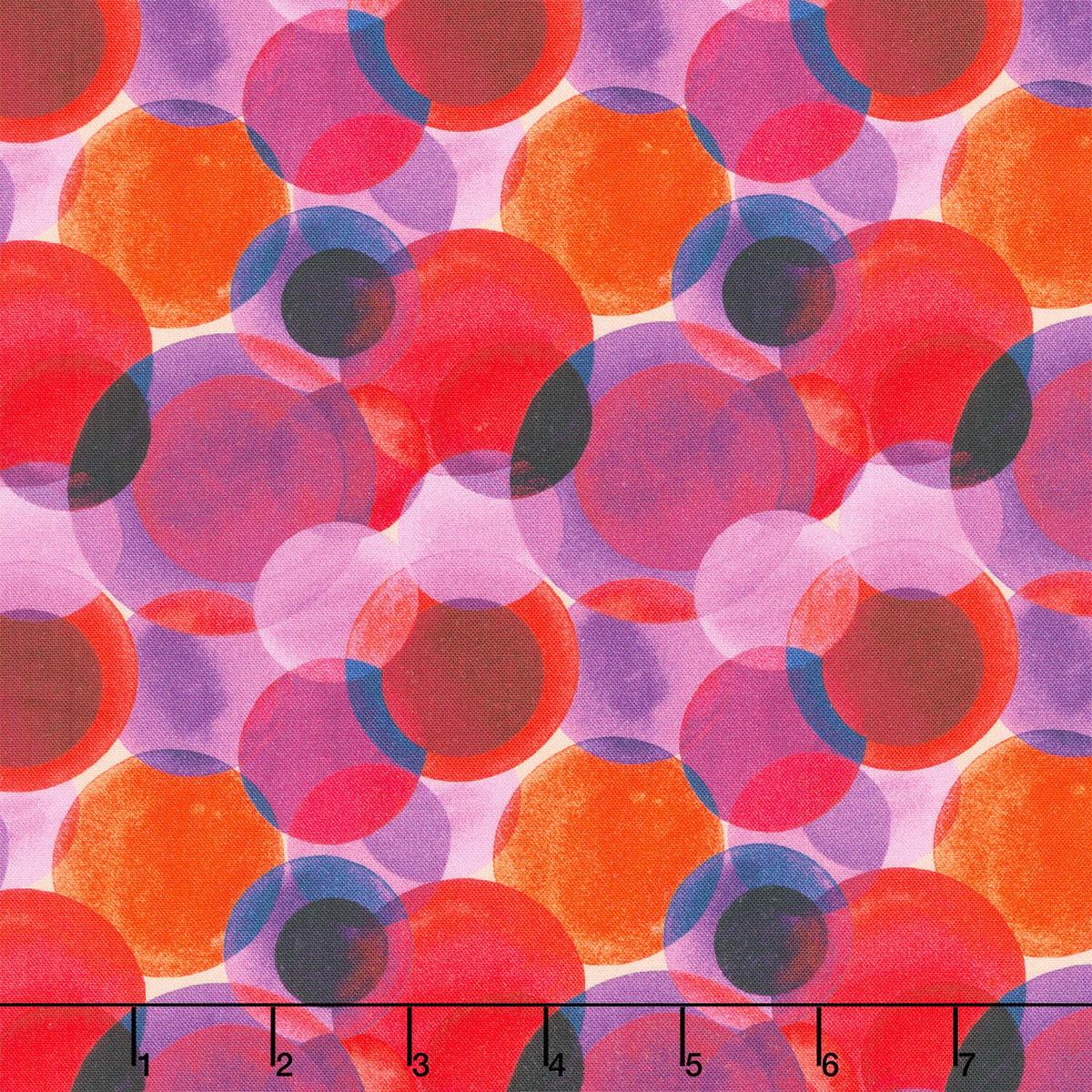 Watercolor Geometry - Small Watercolor Circles Orange Purple