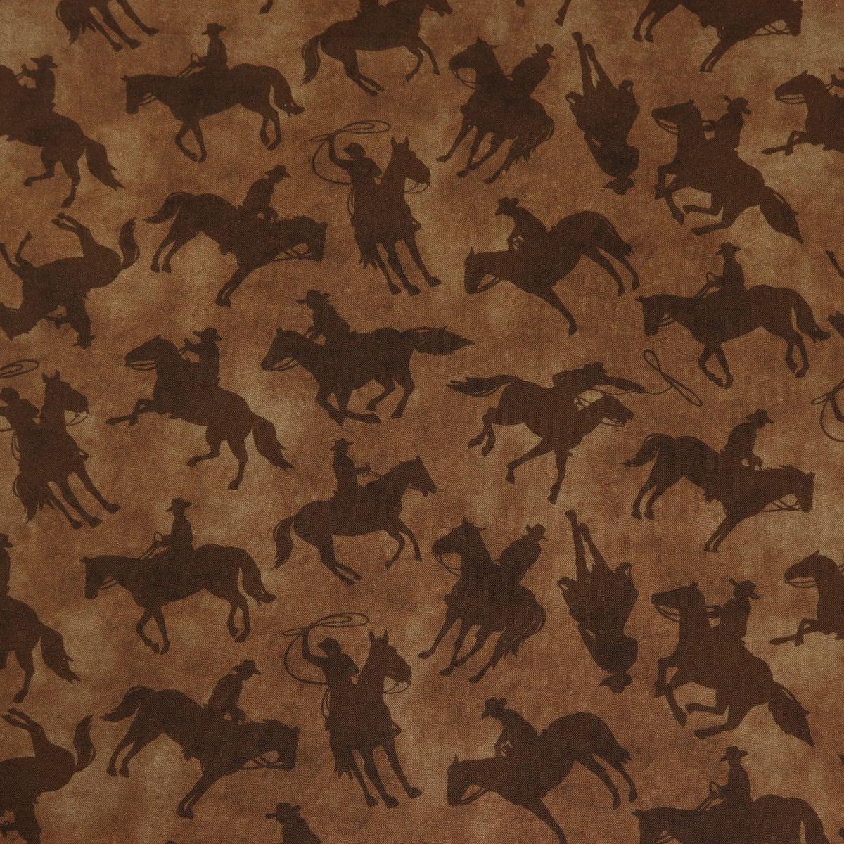 Yellowstone 108 Fabric Collection - Cowboys Saddle Brown 108