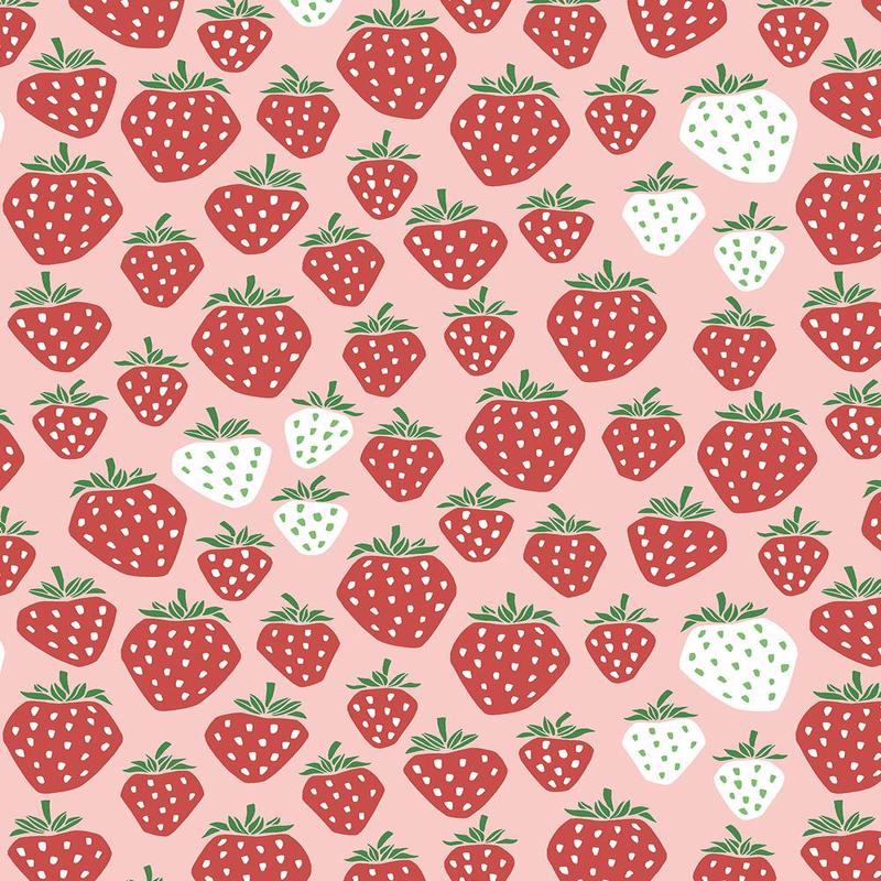 Under The Apple Tree II Queen Of Berries By Loes van Oosten for Cotton + Steel Summer Red