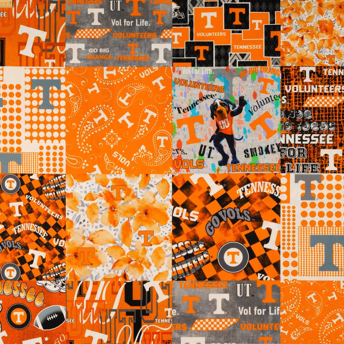 University of Tennessee Cheater Quilt Fabric