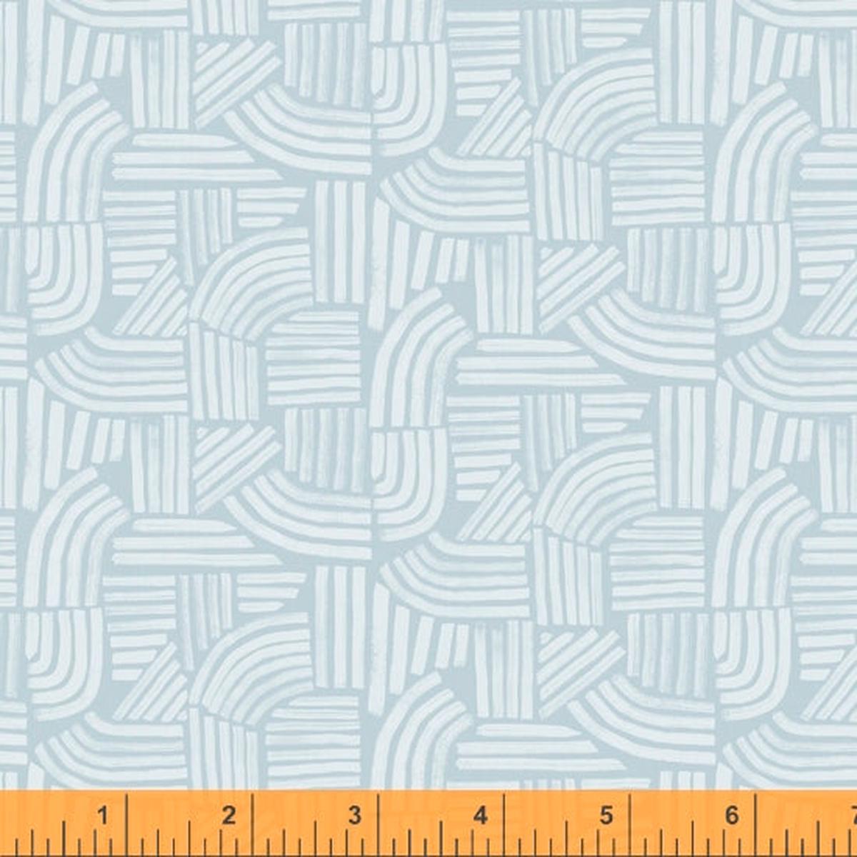 Wildflower Collection, Linea, Ice Blue Cotton Fabric by Kelly Ventura for Windham, 52254-11
