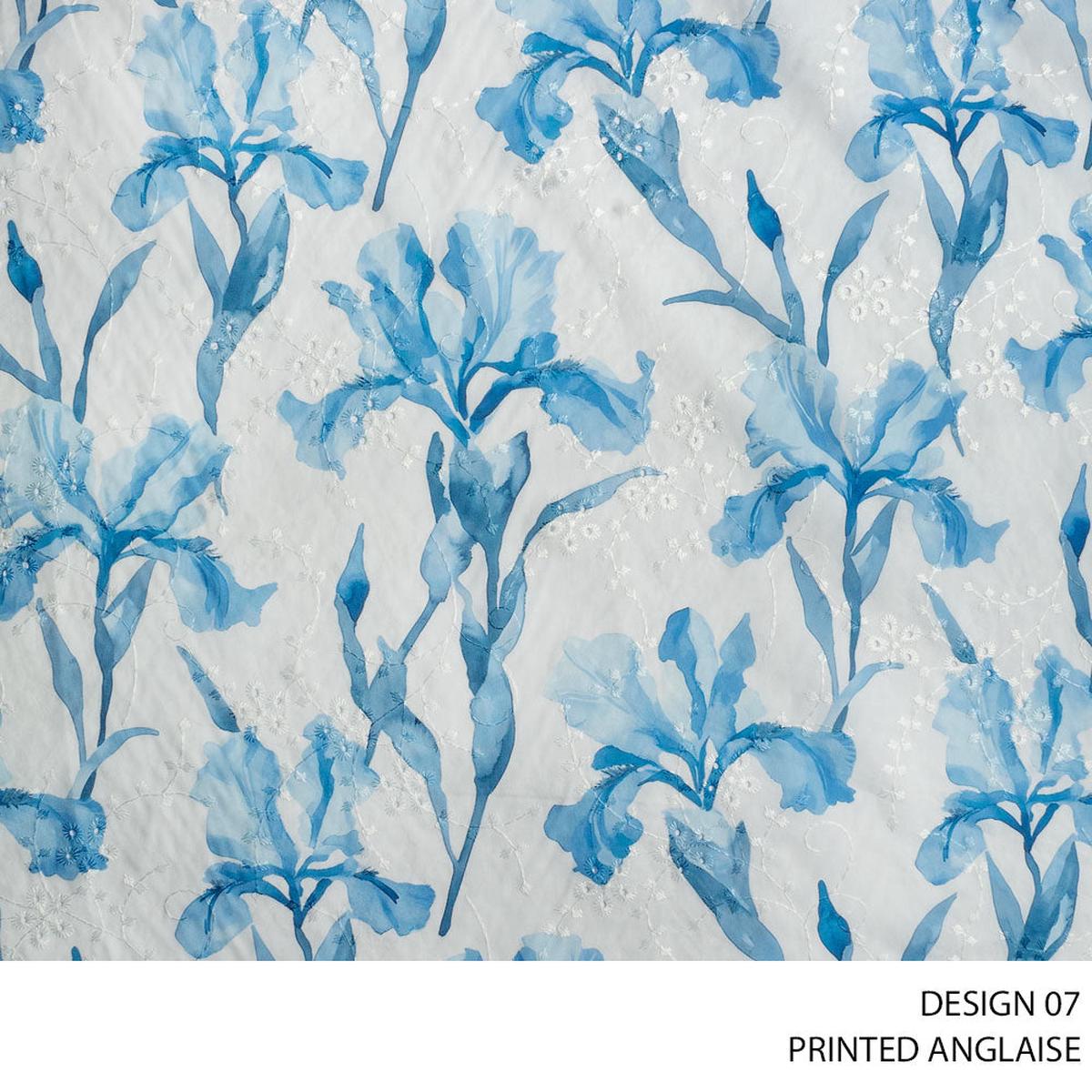ANGLAISE PRINTED D#3 FABRIC 140CM SKY BLUE ROLL ROLL 001