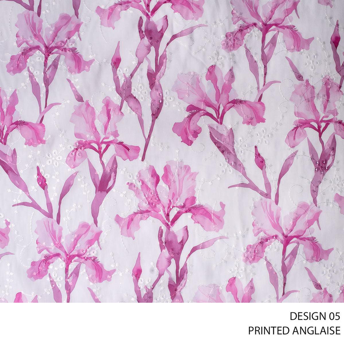 ANGLAISE PRINTED D#3 FBARIC 140CM CERISE ROLL ROLL 001