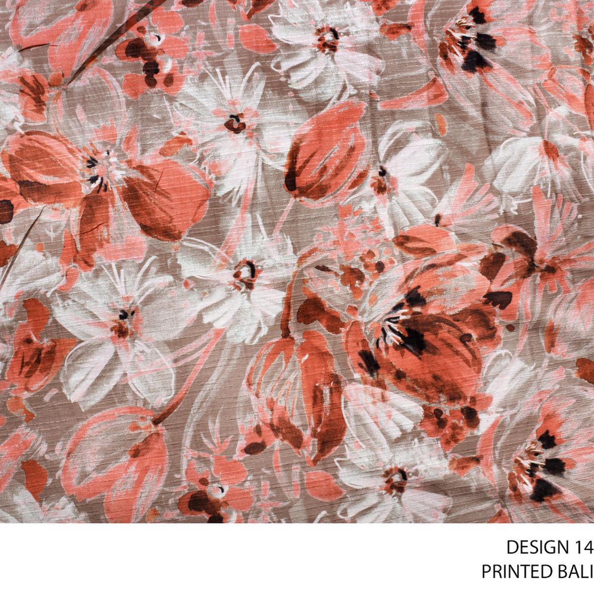 BALI PRINTED FABRIC D#6 150CM CORAL ROLL ROLL 001