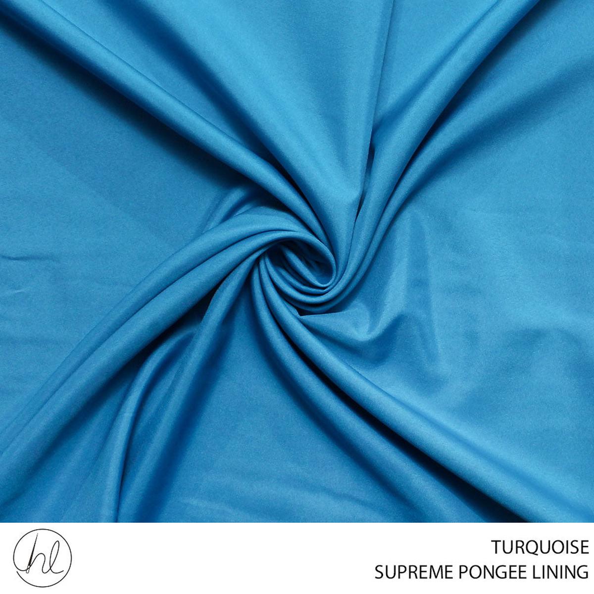 PONGEE LINING SUPREME PLAIN FABRIC 150CM TURQUOISE