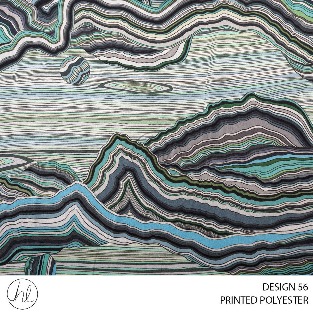 PRINTED POLYESTER SAXO PER M MULTI DESIGN 56 150CM WIDE