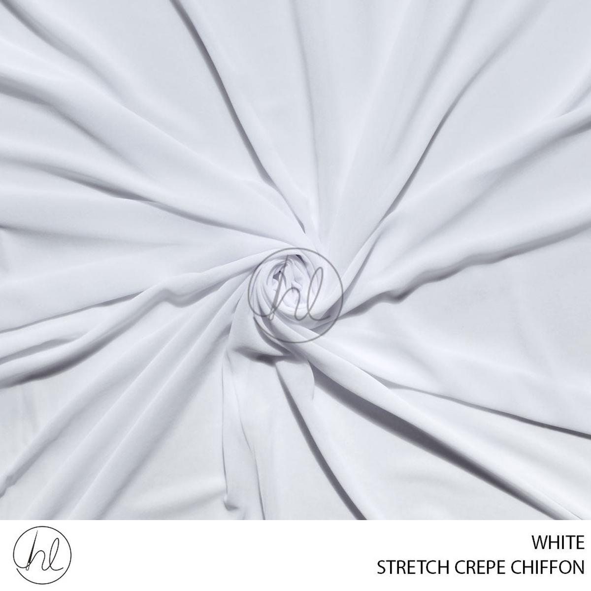 STRETCH CREPE CHIFFON 53 WHITE 150CM PER M