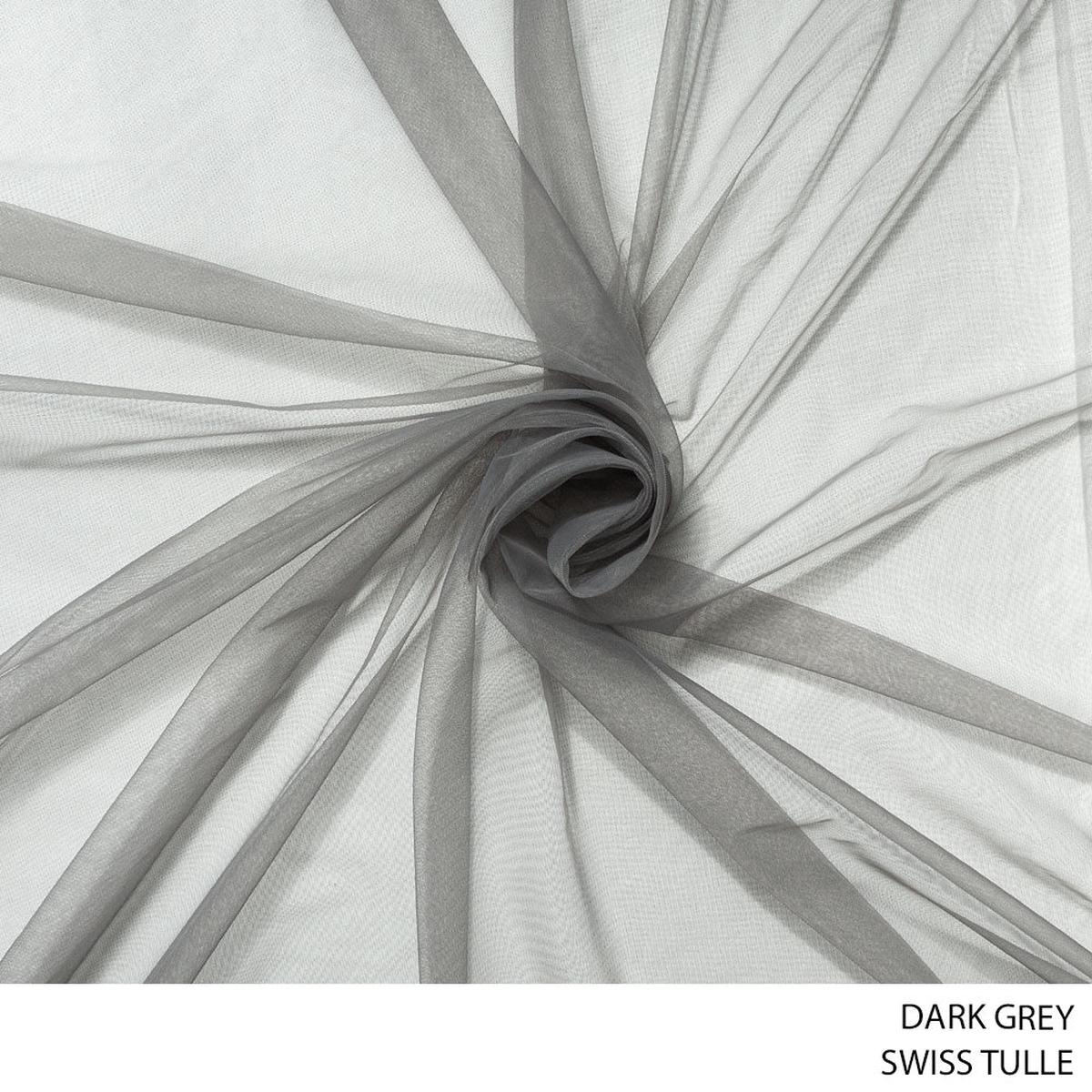 SWISS TULLE 53 DARK GREY 150CM PER M