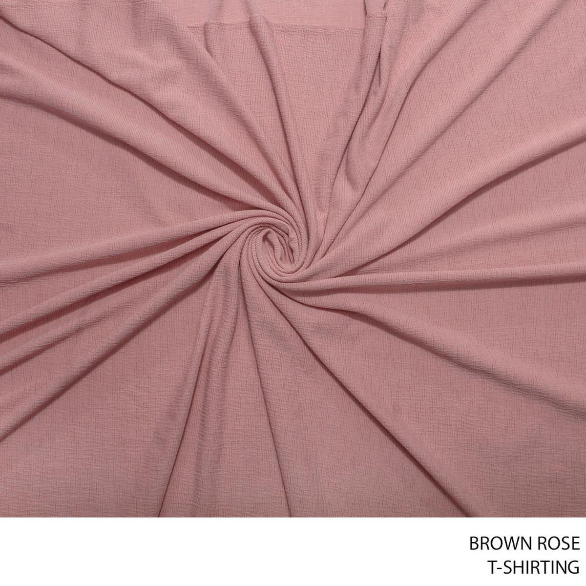 T-SHIRTING FABRIC BROWN ROSE ROLL ROLL 001