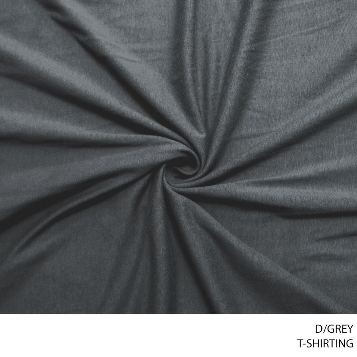 T-SHIRTING FABRIC D/GREY ROLL ROLL 001