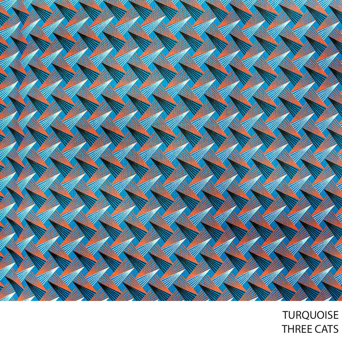 THREE CATS FANCY FABRIC TURQUISE ROLL 002 EACH