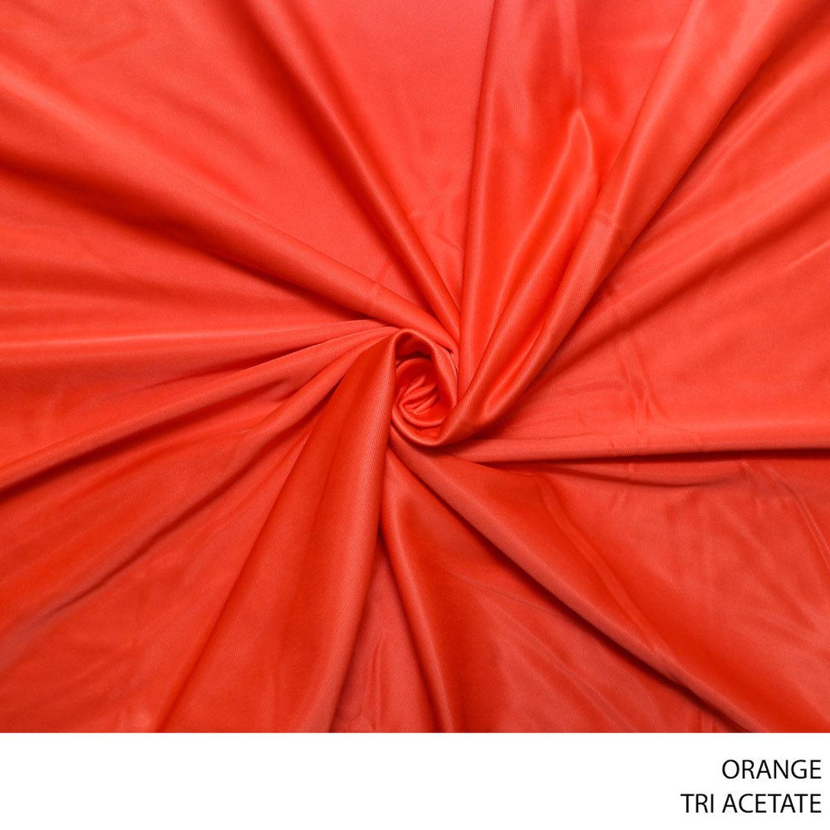 TRI ACETATE FABRIC 150CM ORANGE