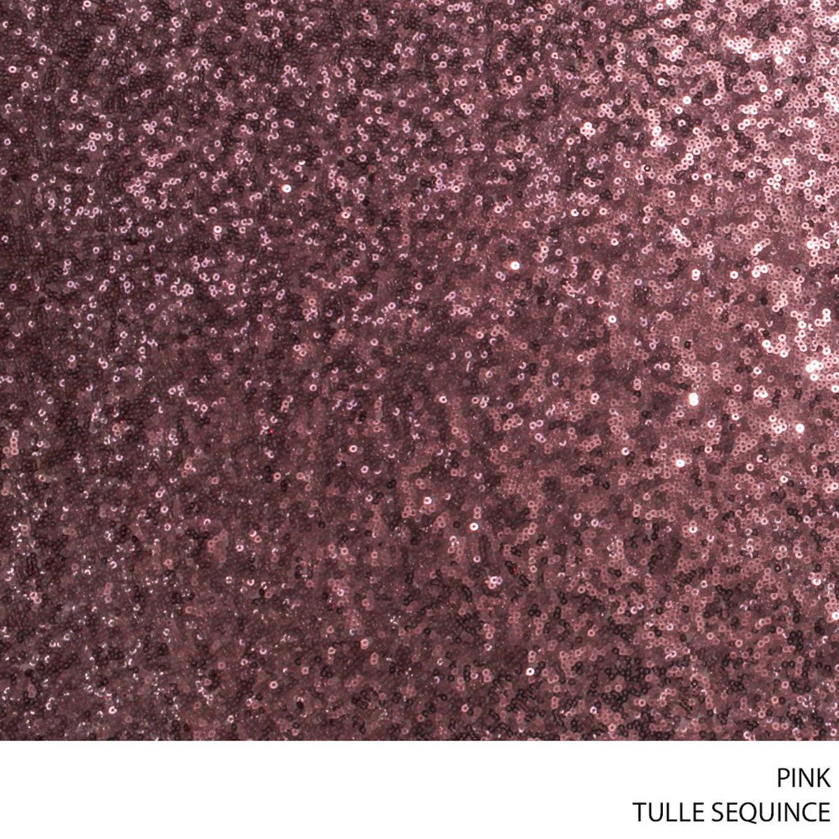 TULLE SEQUINCE FABRIC PINK