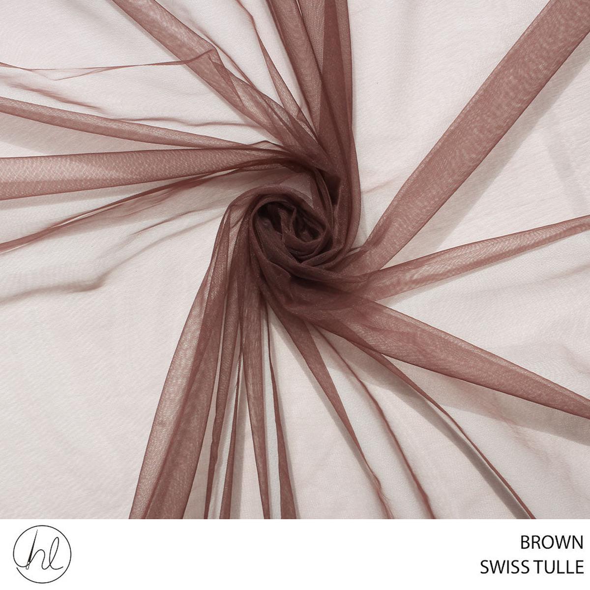 TULLE SWISS 3M FABRIC BROWN ROLL 001 1