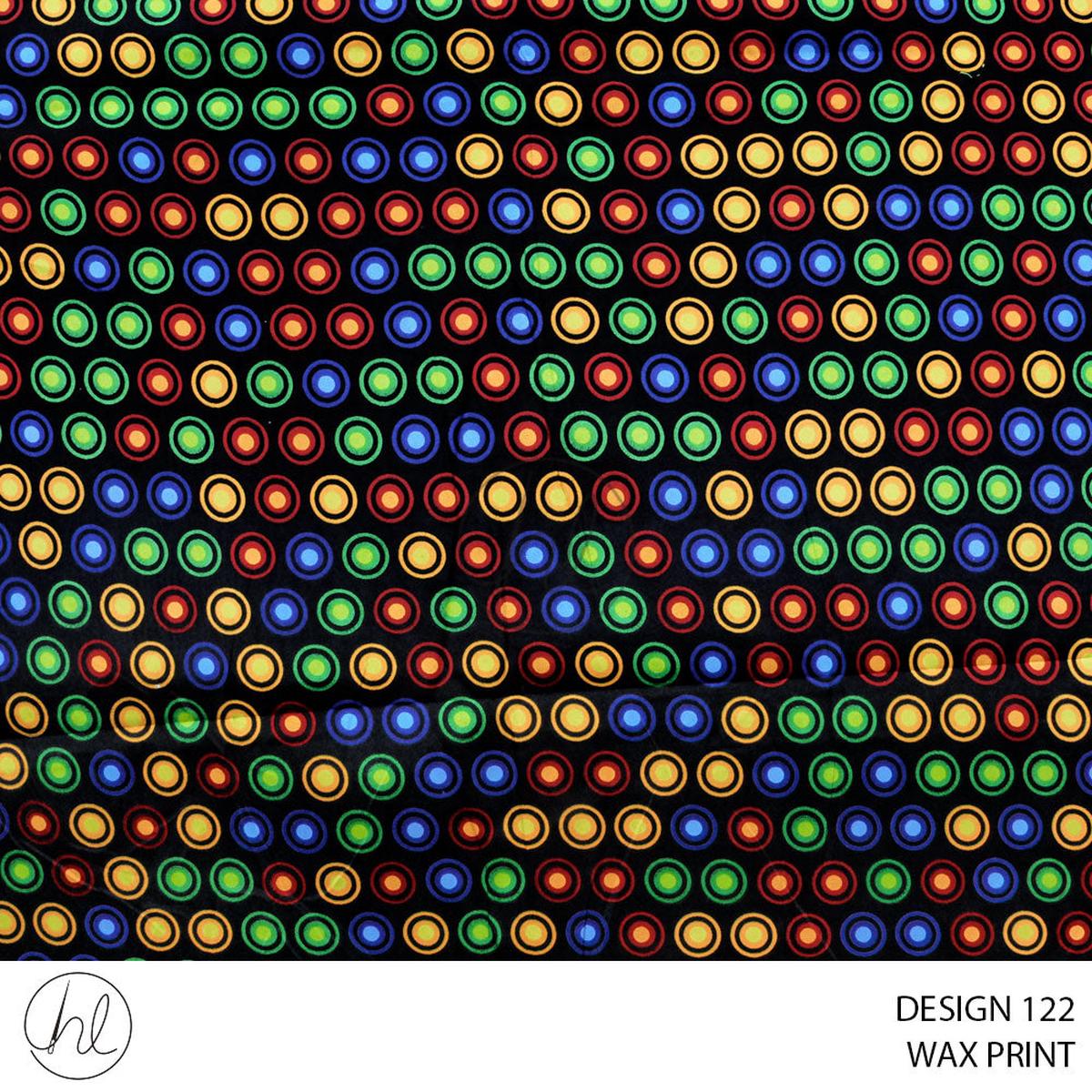 WAX PRINT HI TARGET FABRIC ROYAL ROLL ROLL 020