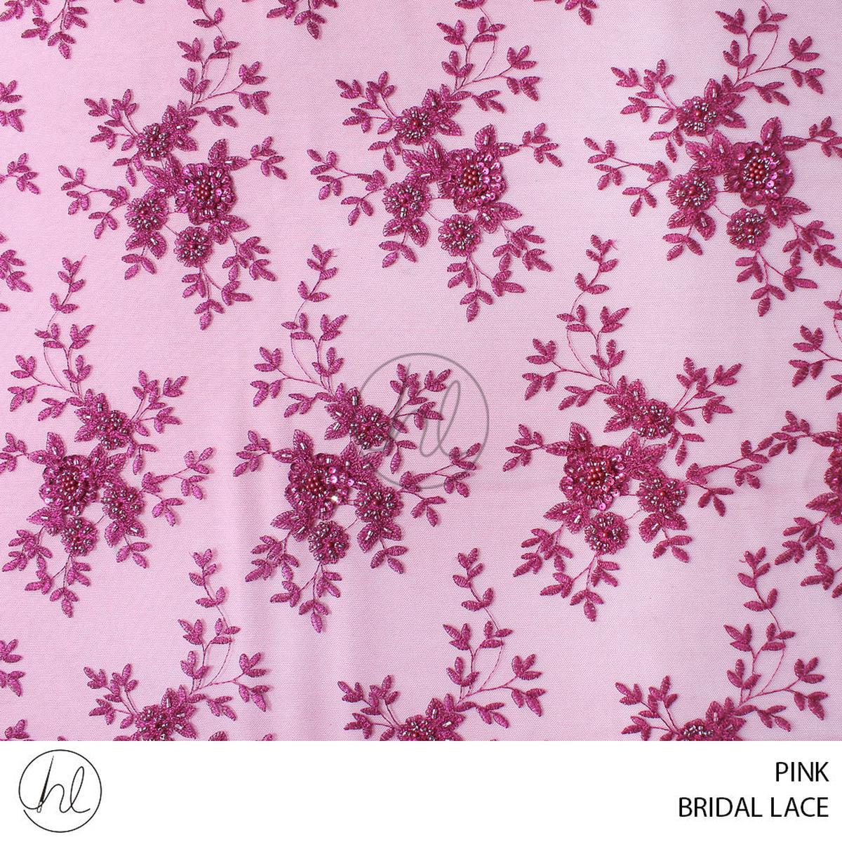 BRIDAL LACE 253 PINK 130CM PER M