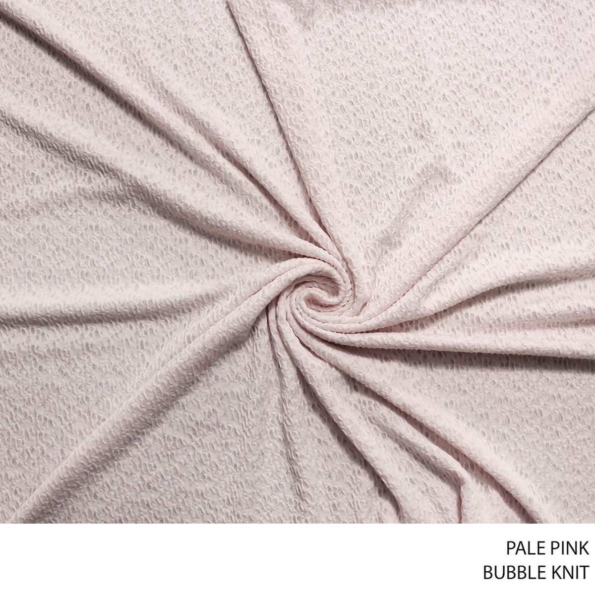 BUBBLE KNIT FABRIC PALE PINK ROLL ROLL 001