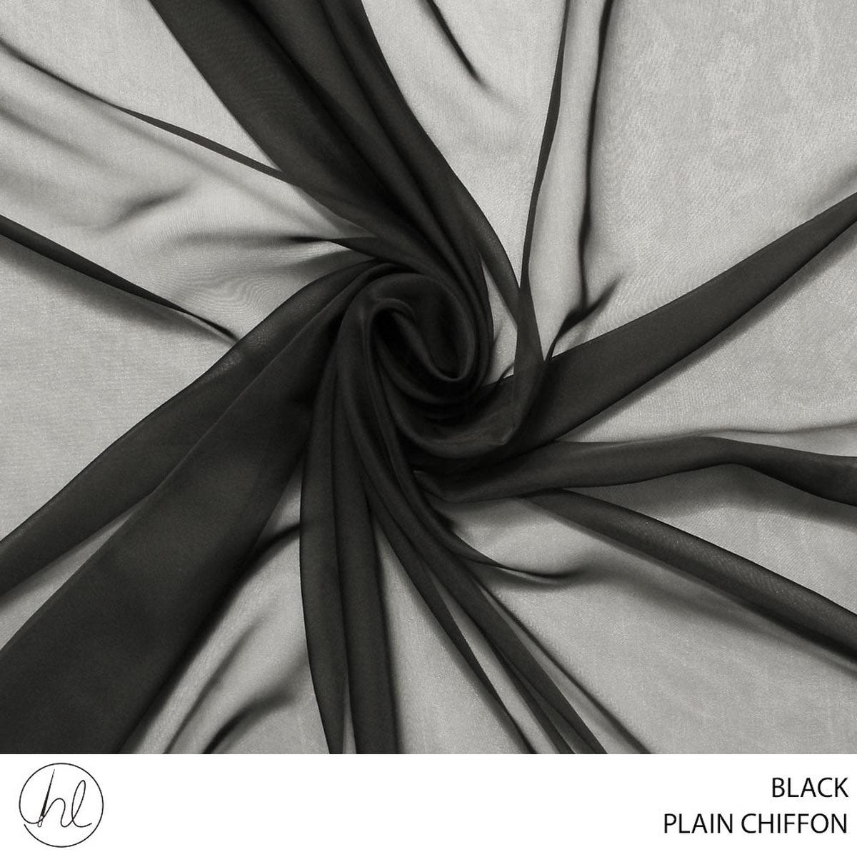 CHIFFON FABRIC BLACK ROLL ROLL 001