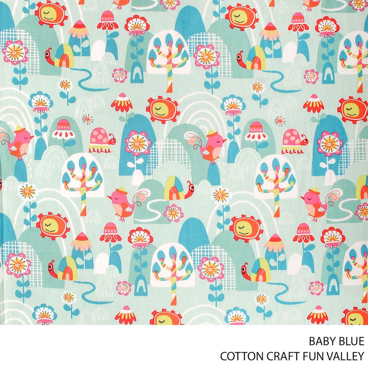 COTTON CRAFT FUN VALLEY FABRIC BABY BLUE