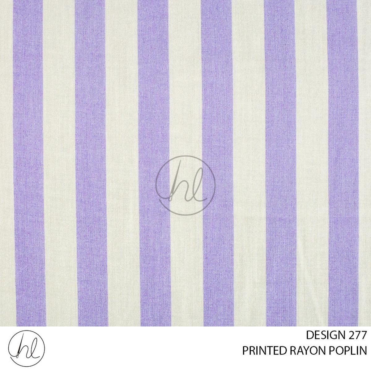 RAYON POPLIN PRINT 51 PER M PURPLE DESIGN 277 150CM WIDE