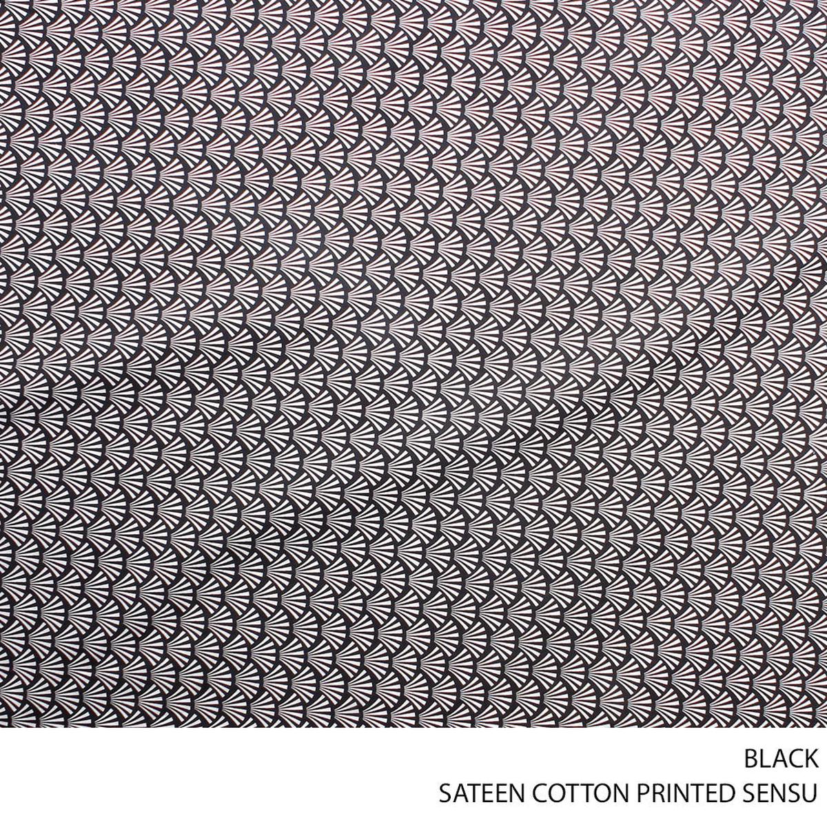 SATEEN COTTON PRT SENSU FABRIC BLACK