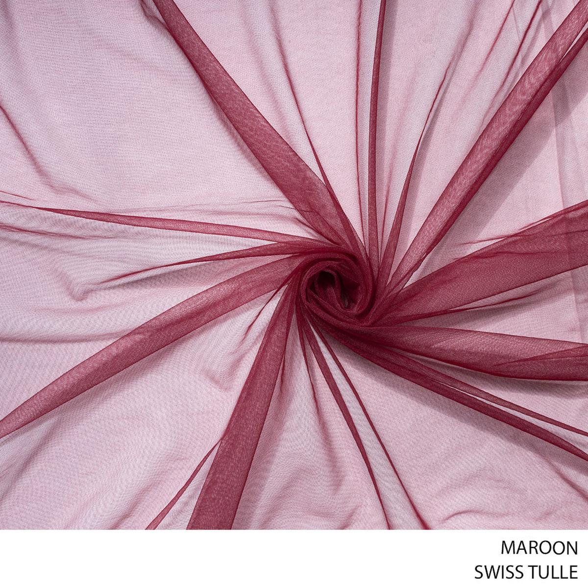Swiss Tulle 53 Maroon 3M Per M
