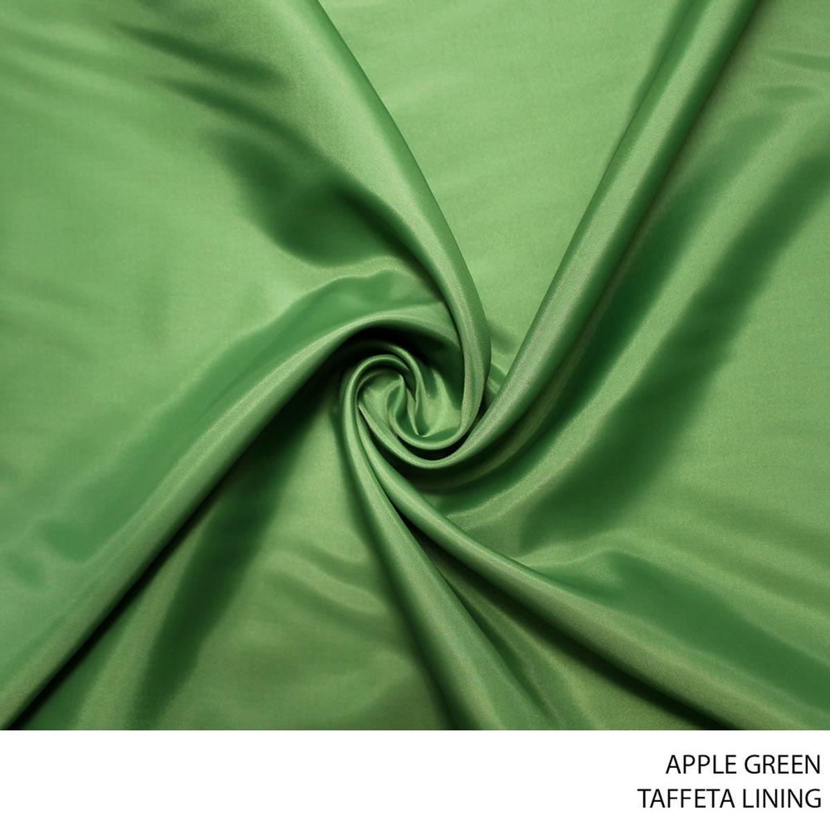 TAFFETA LINING FABRIC APPLE GREEN ROLL ROLL 001
