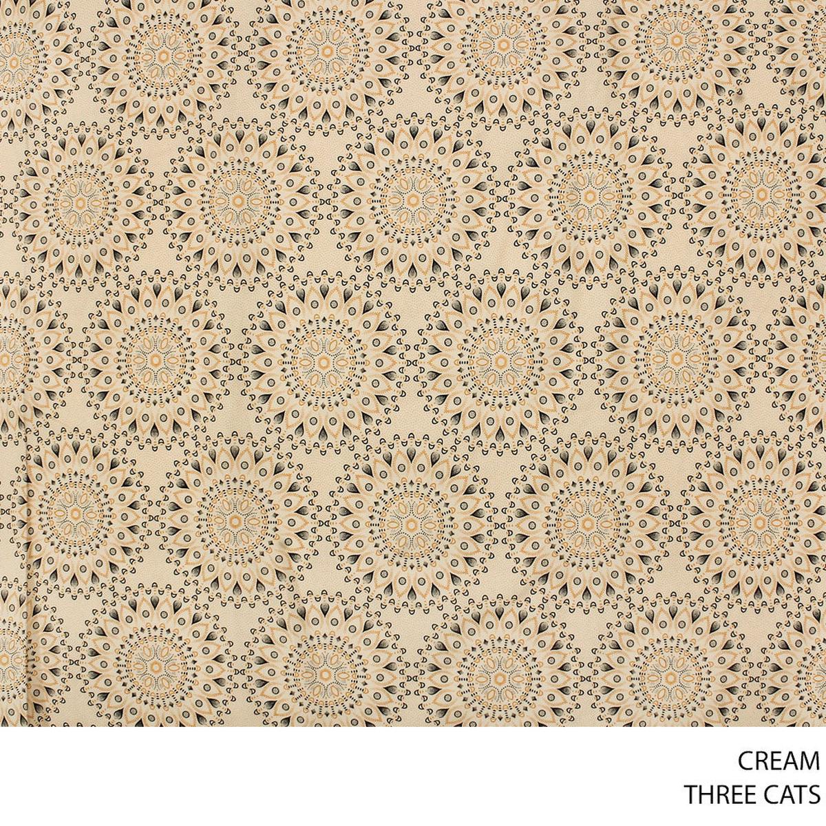 THREE CATS FANCY FABRIC CREAM ROLL ROLL 021