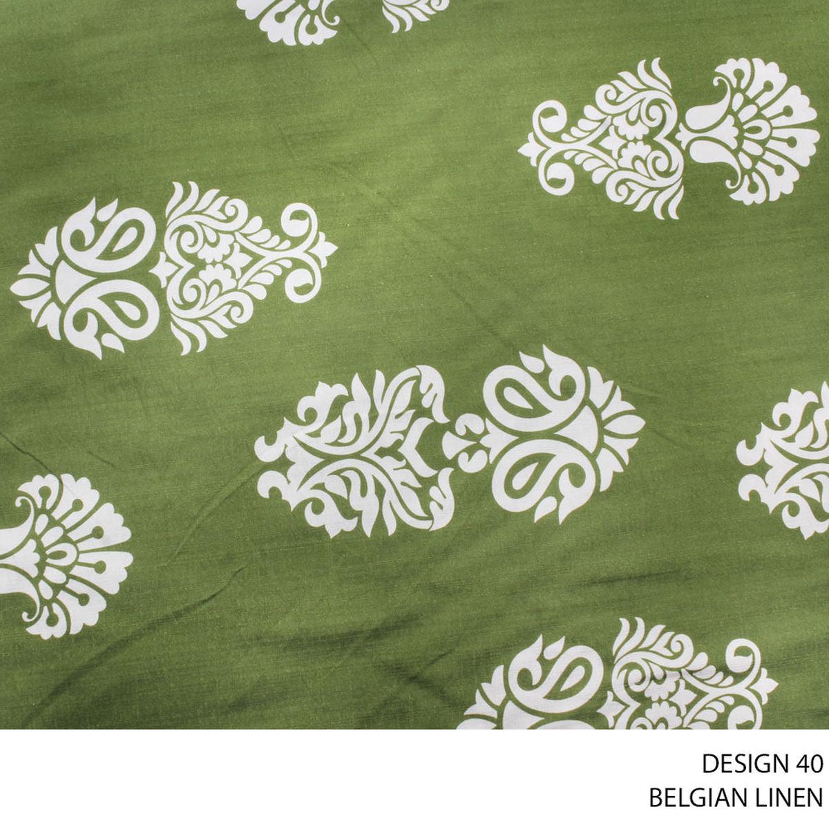BELGIAN LINEN FABRIC D#7 140CM OLIVE ROLL ROLL 001