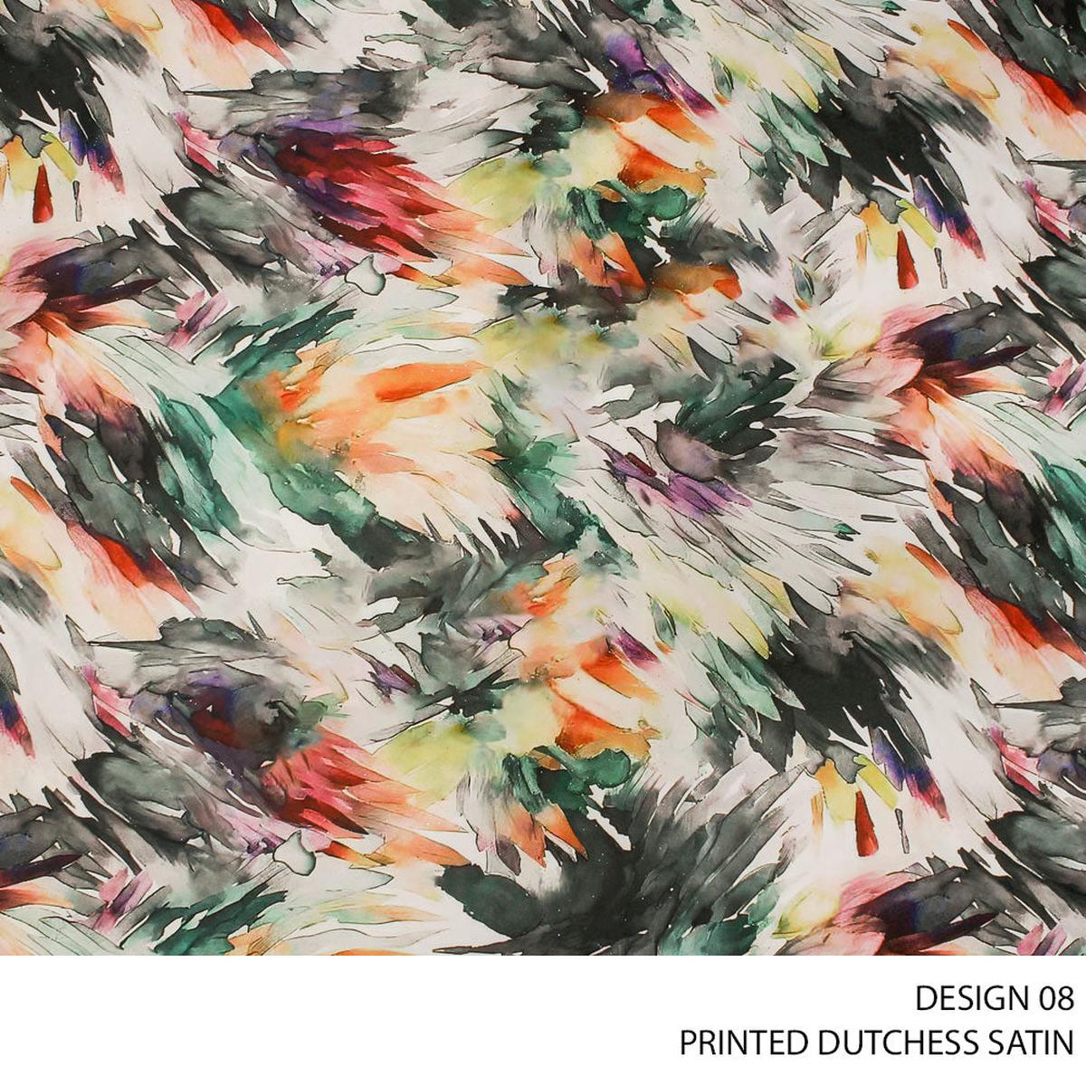 BRIDAL DUTCHESS SATIN PTD FABRIC 150CM D#5 ORANGE ROLL ROLL 001