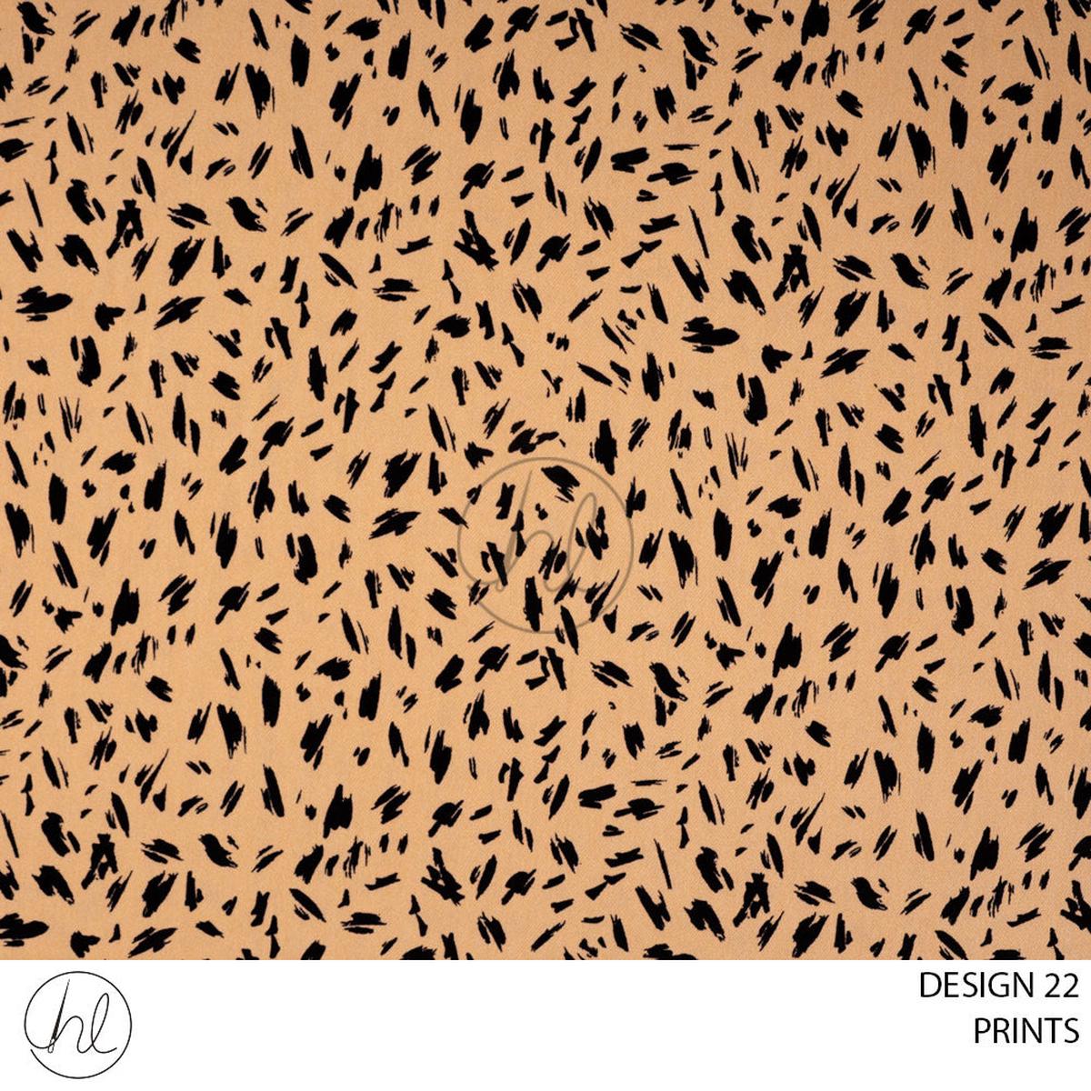 PRINTS 51 PER M TAN DESIGN 22 150CM WIDE