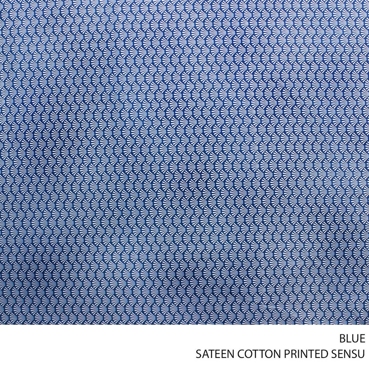 SATEEN COTTON PRT SENSU FABRIC BLUE