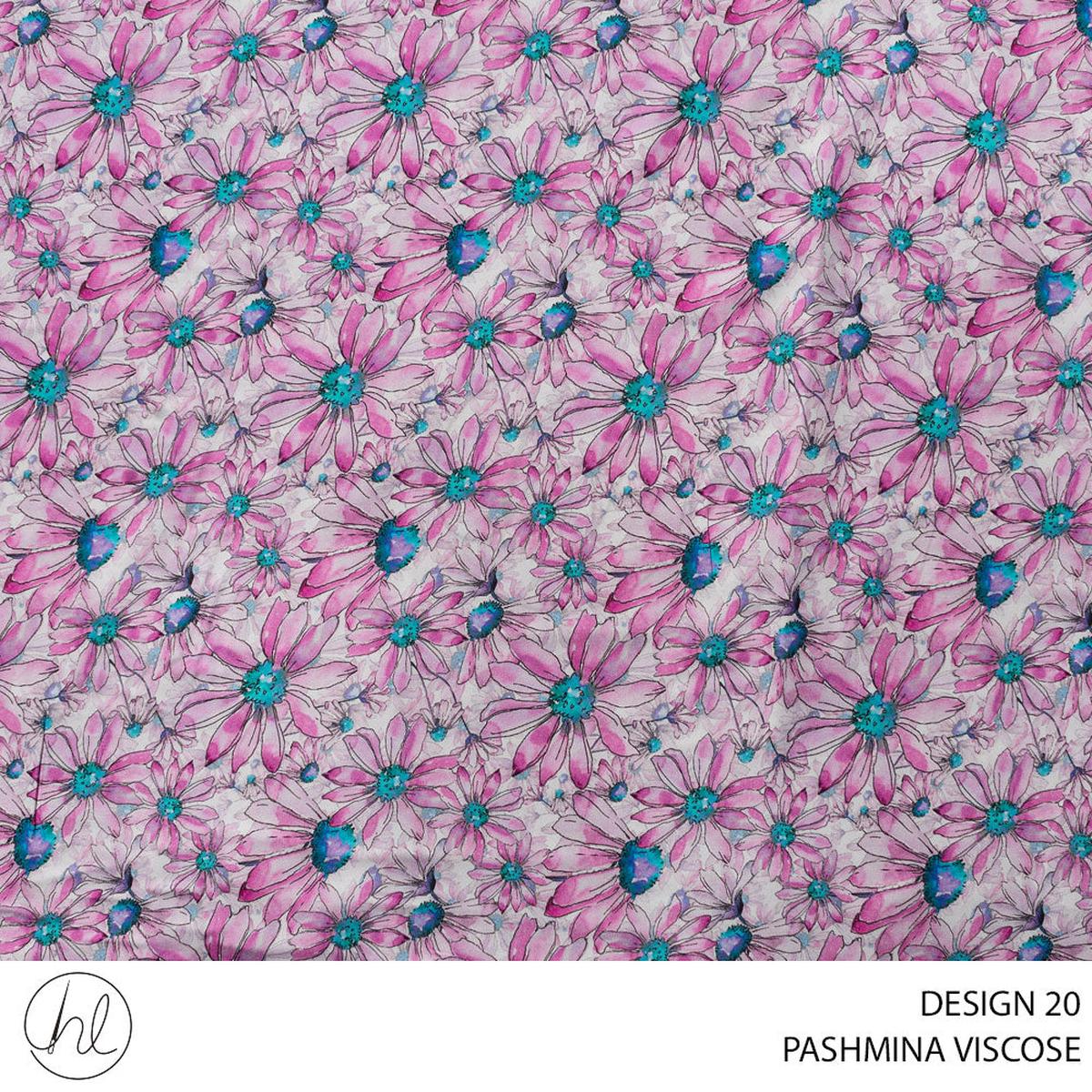 VISCOSE PASHMINA FABRIC 150CM PINK ROLL ROLL 001