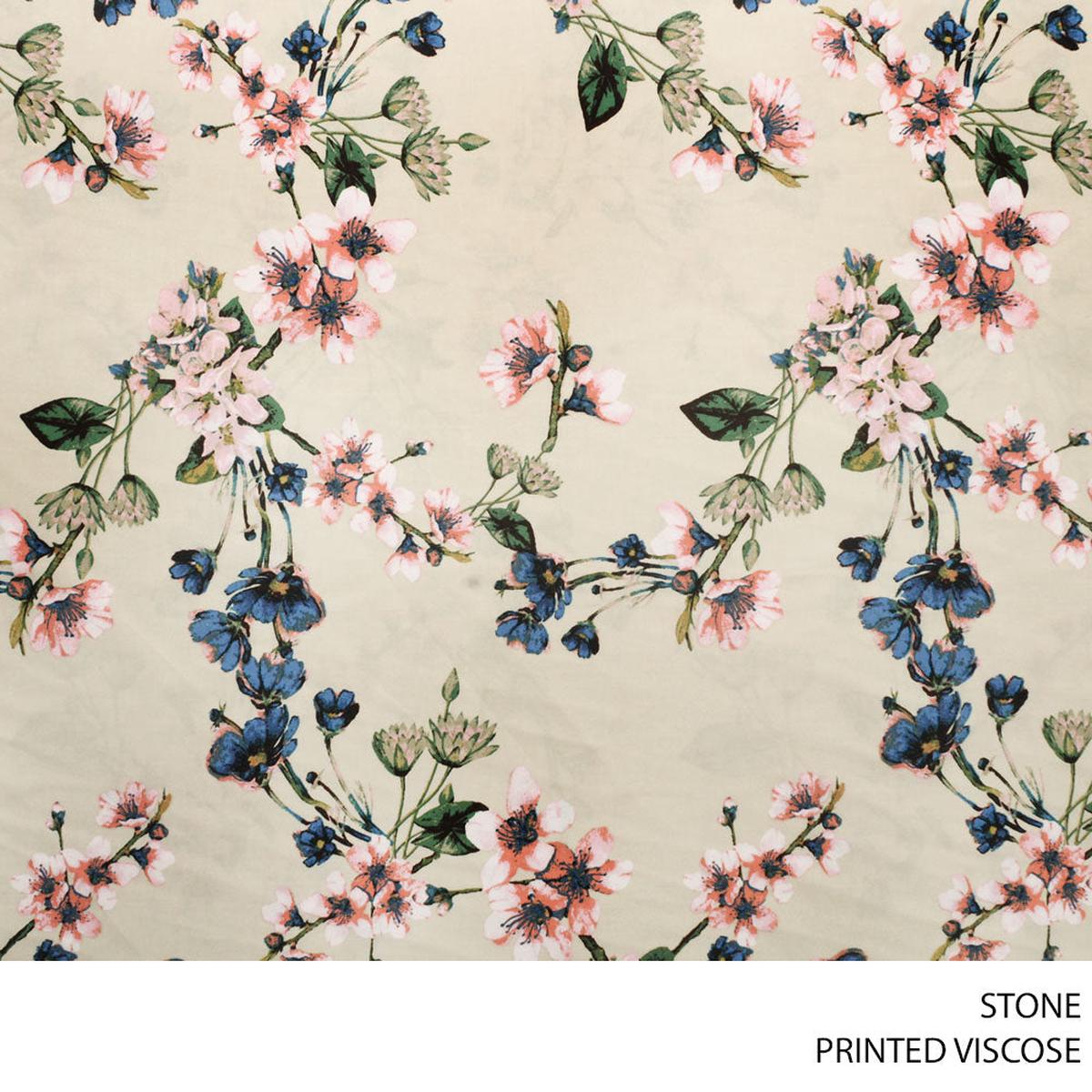 VISCOSE PRINTED FABRIC STONE ROLL ROLL 001
