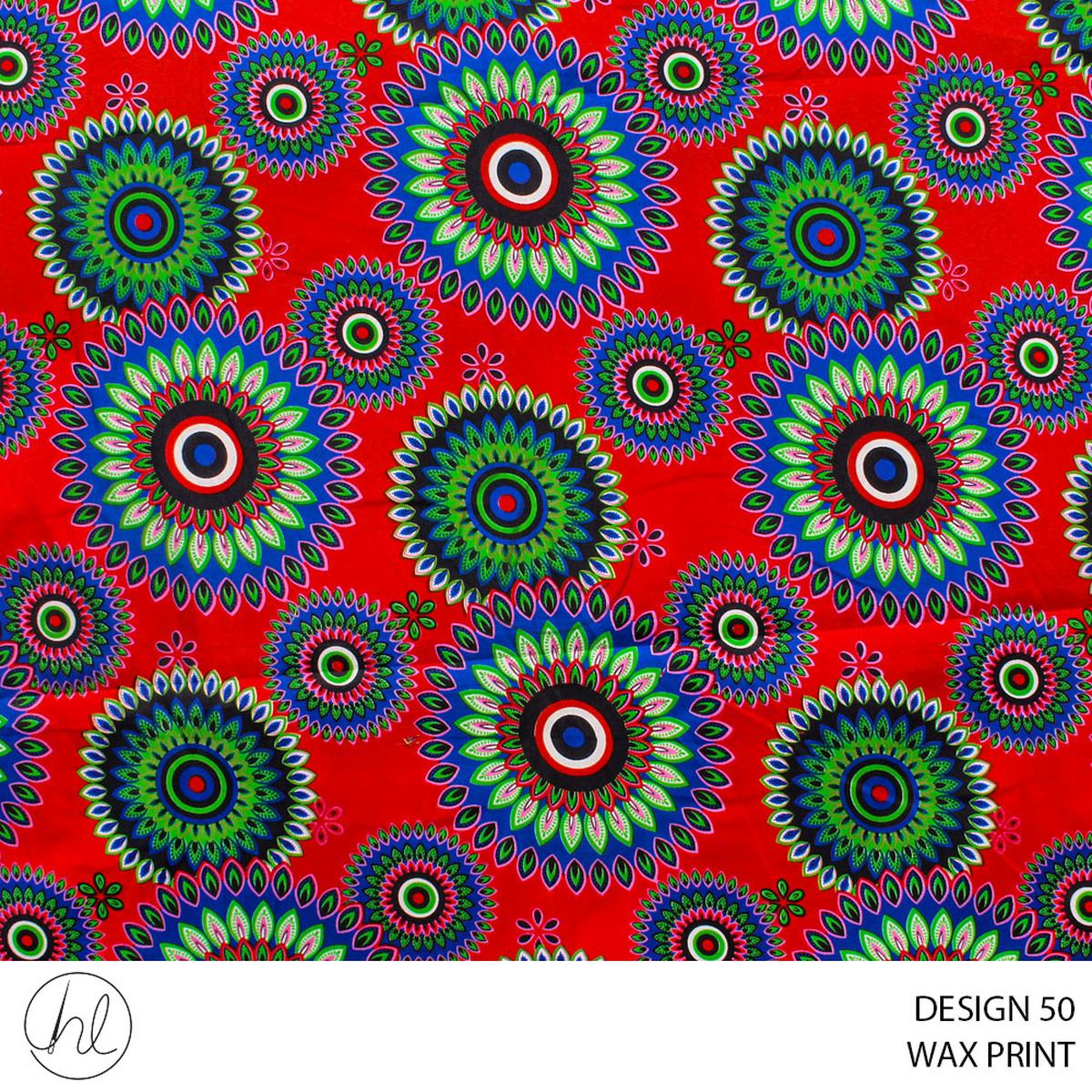 WAX PRINT HI TARGET FABRIC RED ROLL ROLL 012
