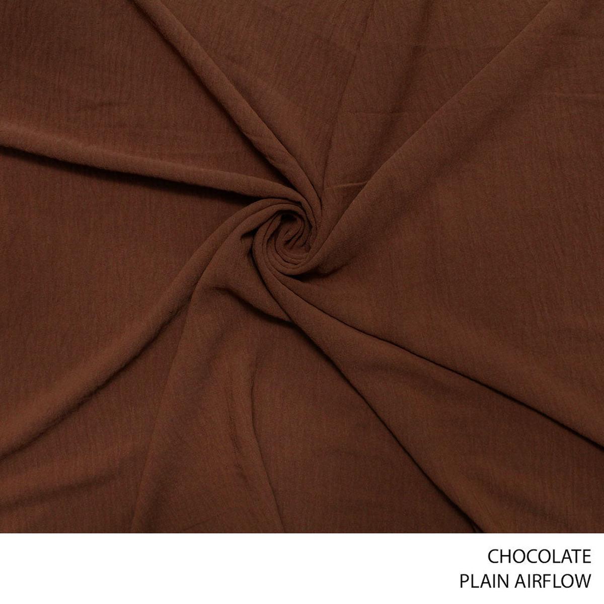 AIRFLOW PLAIN FABRIC 150CM CHOCOLATE