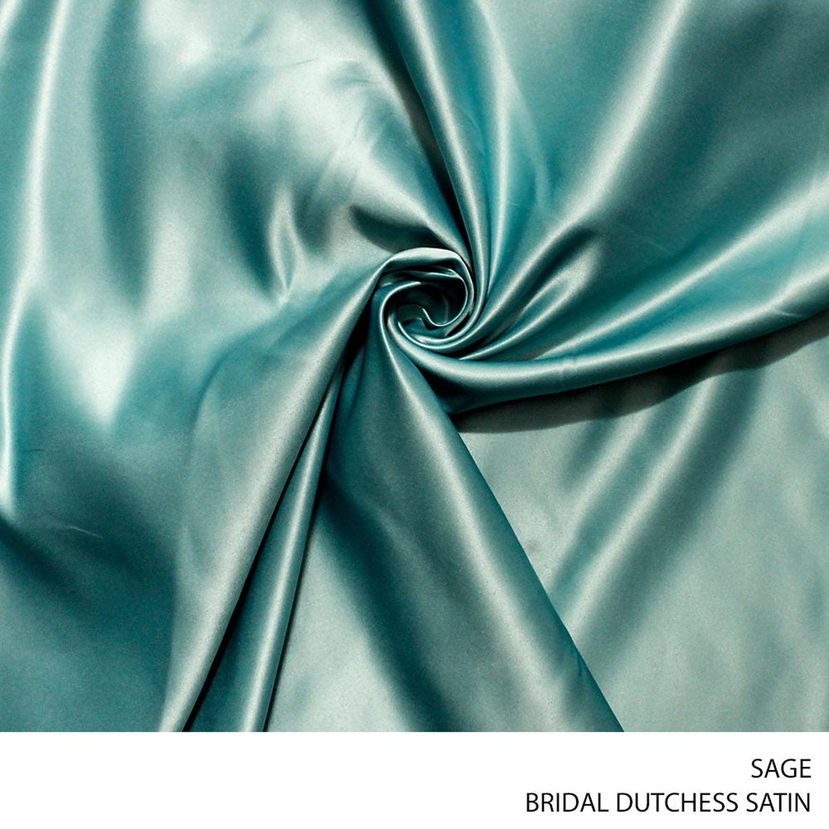 BRIDAL DUTCHESS SATIN 150CM SAGE ROLL 001 1